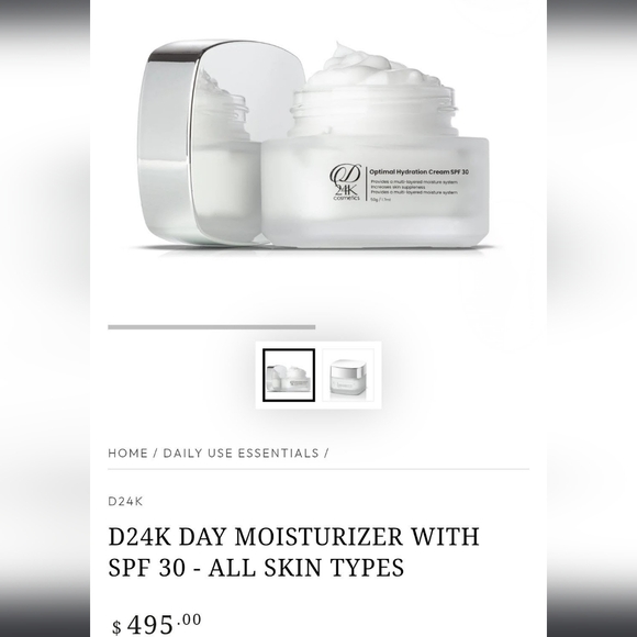 NIB $495 D24K Day Moisturizer with SPF 30 - All Skin Types - Picture 3 of 4